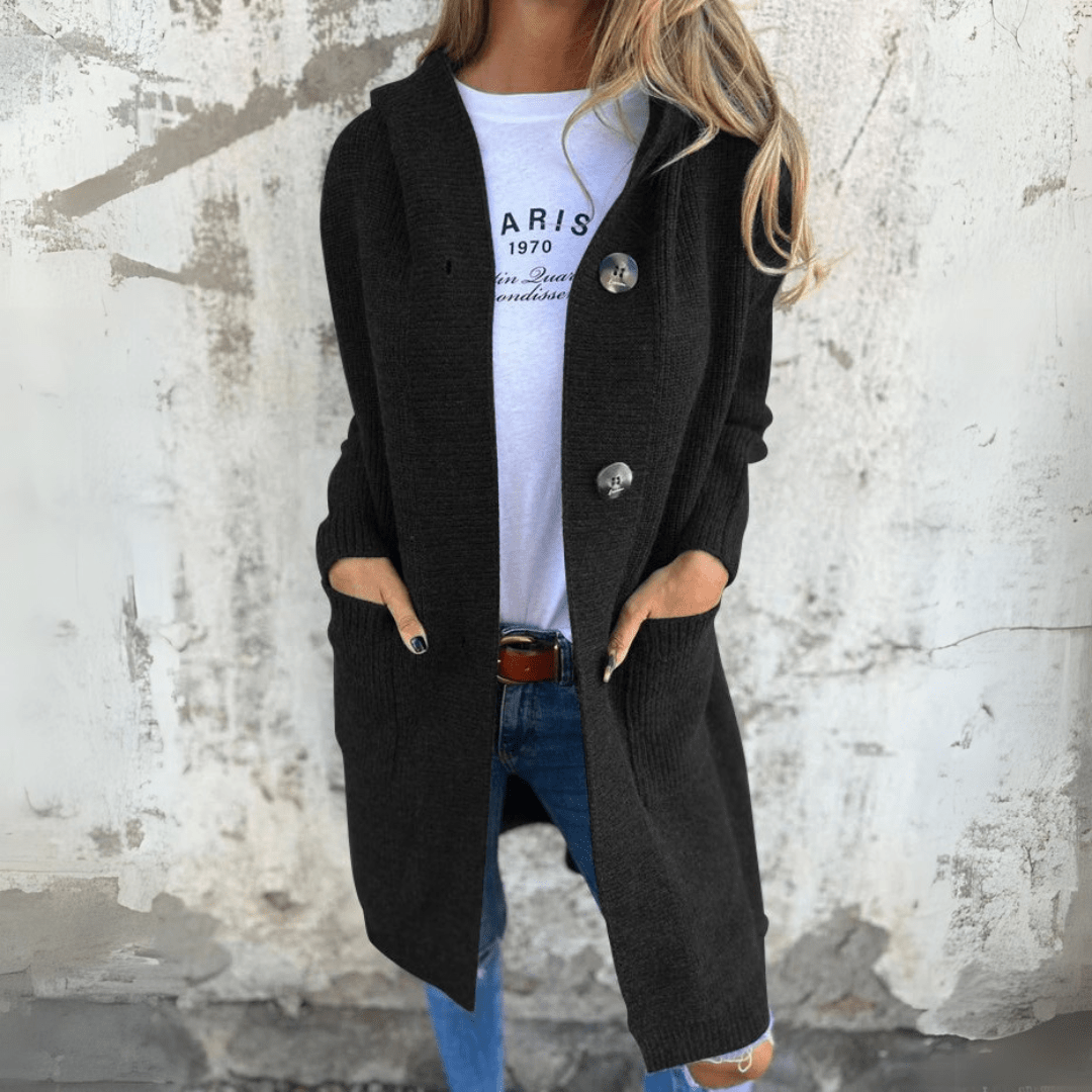 Cardigan long en laine douce pour un automne élégant et confortable