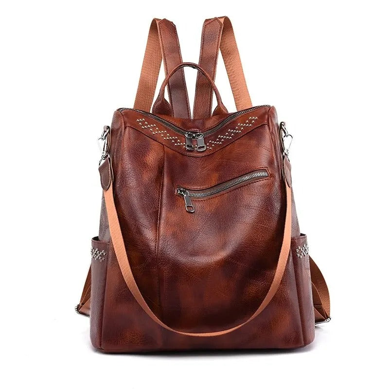 sac à dos en cuir rétro-chic, élégant et confortable pour toutes les occasions