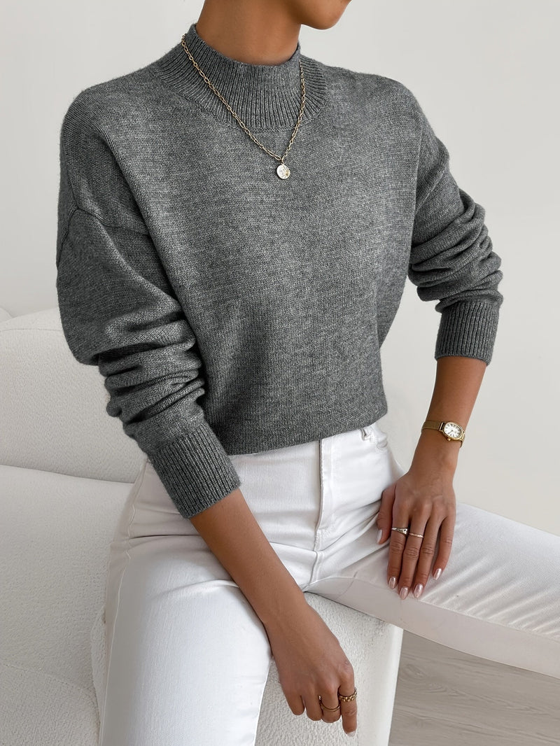 Pull en tissu de qualité avec col montant pour un confort automnal
