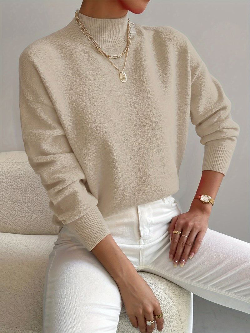 Pull en tissu de qualité avec col montant pour un confort automnal