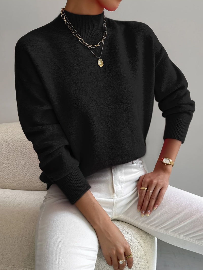 Pull en tissu de qualité avec col montant pour un confort automnal