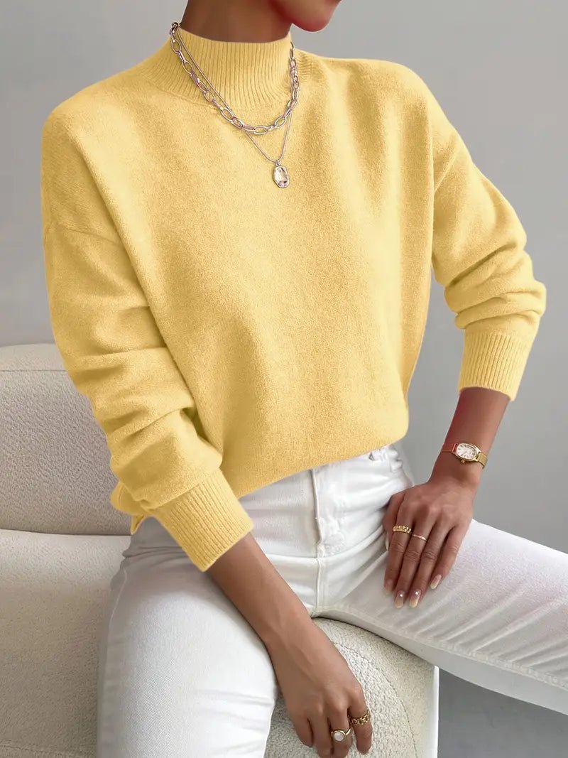 Pull en tissu de qualité avec col montant pour un confort automnal