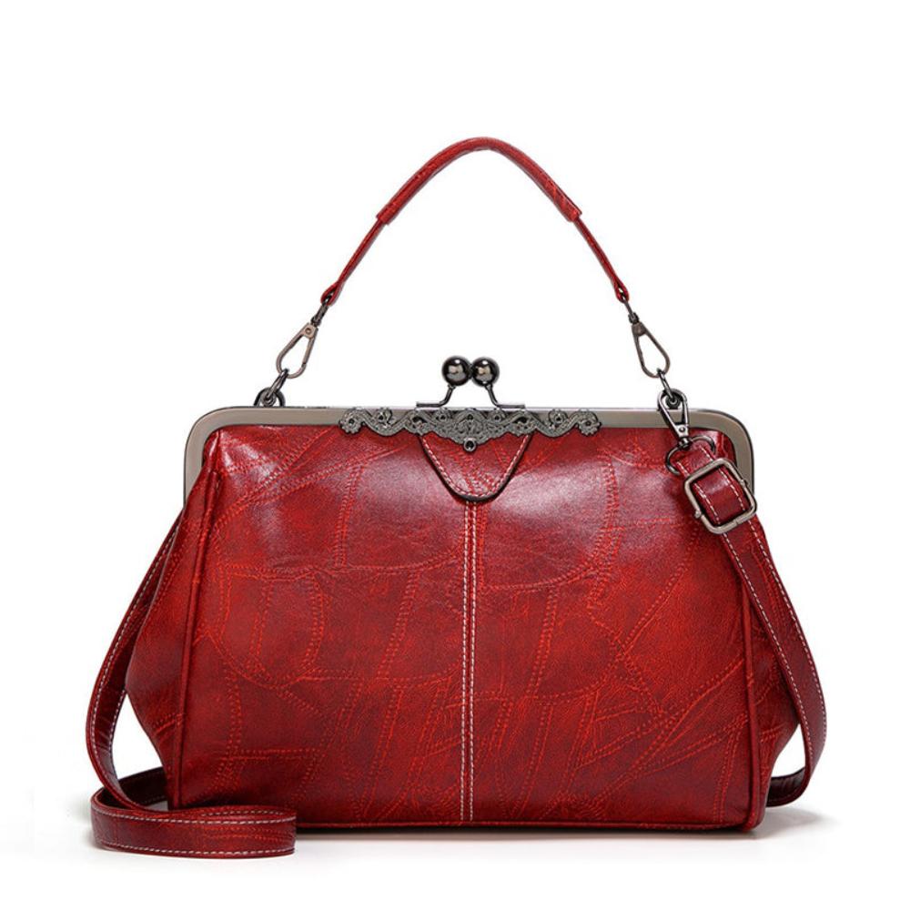 sac vintage en cuir de qualité avec fermeture à rabat élégante