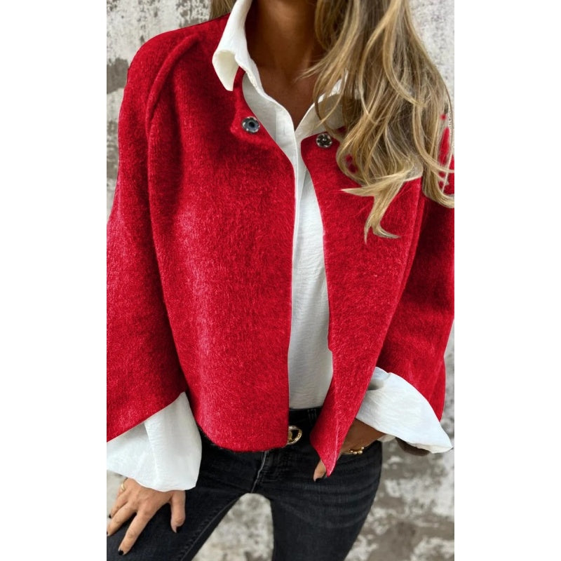 Veste courte en tissu de qualité avec manches évasées pour le confort