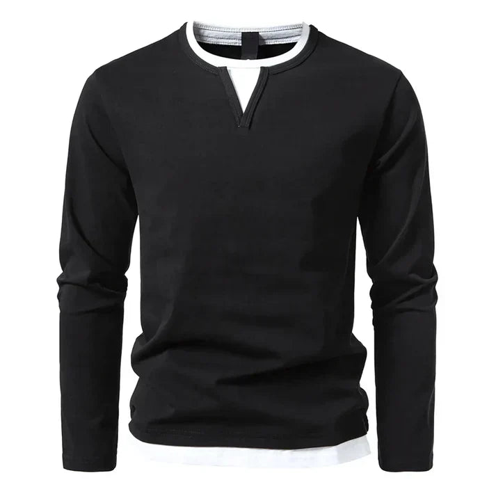 T-shirt manches longues en coton peigné, confort et élégance intemporelle