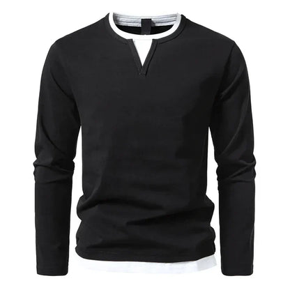 T-shirt manches longues en coton peigné, confort et élégance intemporelle