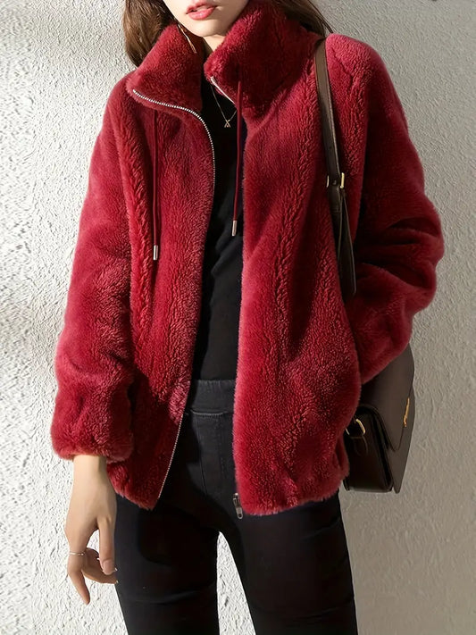 Veste douce en tissu haut de gamme pour un confort automnal élégant