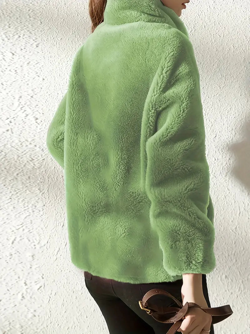 Veste douce en tissu haut de gamme pour un confort automnal élégant