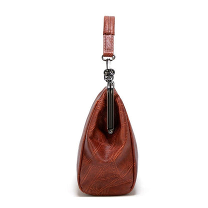 sac vintage en cuir de qualité avec fermeture à rabat élégante