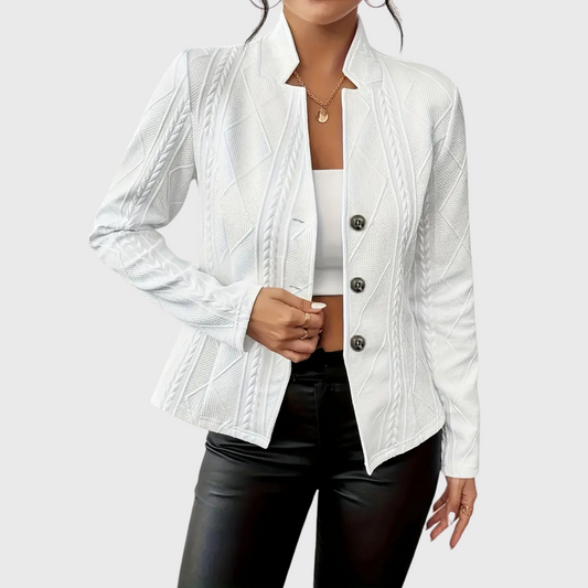 blazer élégant en tissu doux, coupe raffinée pour un style intemporel