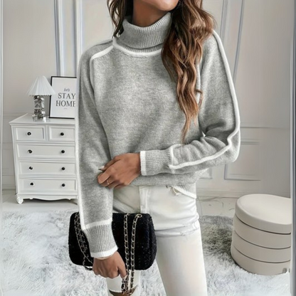 Pull col roulé en laine de qualité, confort optimal pour l'automne