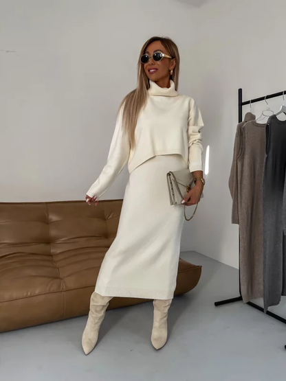 Ensemble élégant en tissu doux pour un automne/hiver confortable