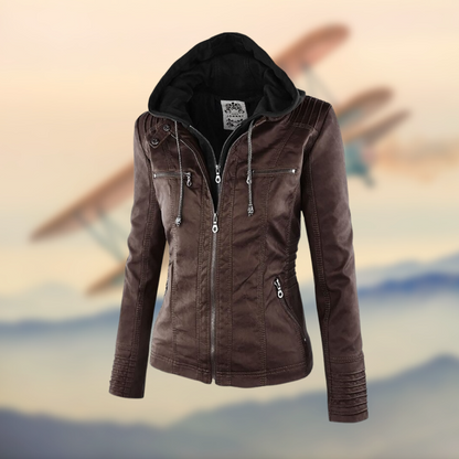 veste en cuir unique, élégante et confortable pour un style intemporel