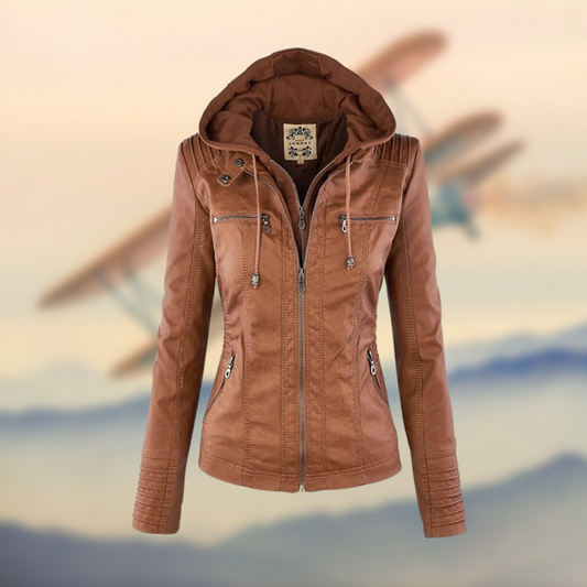 veste en cuir unique, élégante et confortable pour un style intemporel