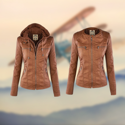 veste en cuir unique, élégante et confortable pour un style intemporel