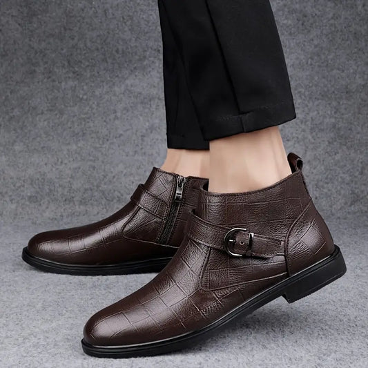 bottines en cuir ranger, confort et élégance pour l'automne-hiver