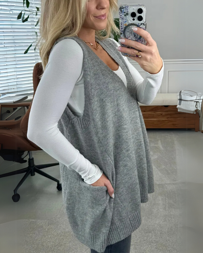 Gilet sans manches en tissu doux, confortable pour l'automne-hiver