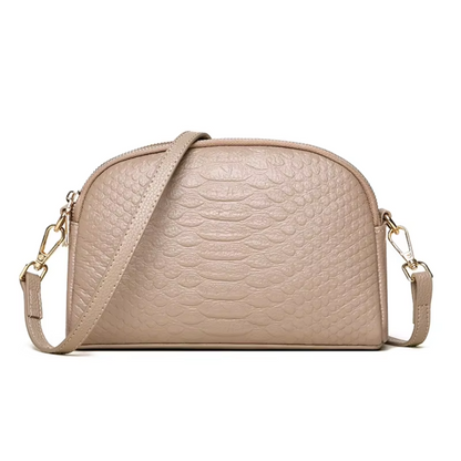 mini sac à bandoulière en simili cuir crocodile, élégant et confortable