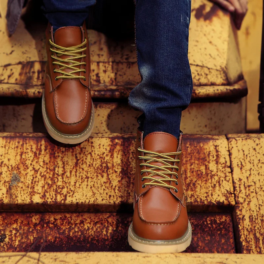 bottes en cuir vintage, confortables et élégantes pour l'automne