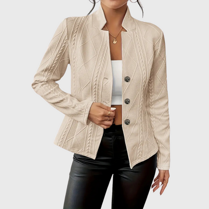 blazer élégant en tissu doux, coupe raffinée pour un style intemporel