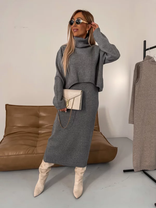 Ensemble élégant en tissu doux pour un automne/hiver confortable