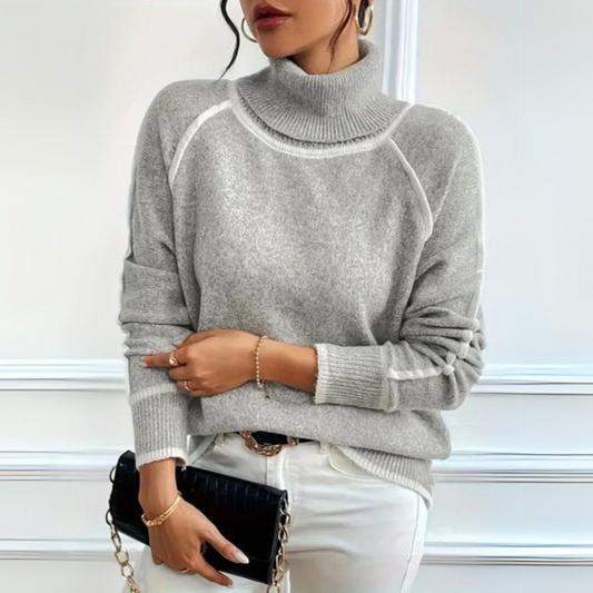 Pull col roulé en laine de qualité, confort optimal pour l'automne