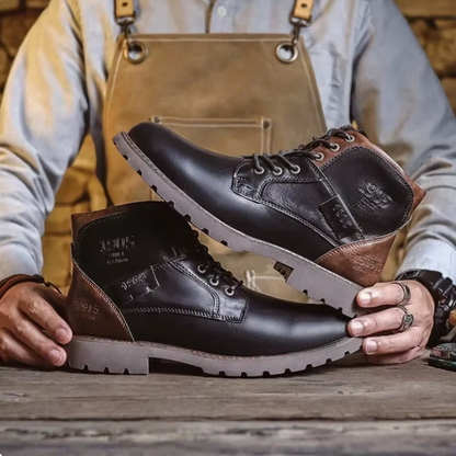 bottes en cuir vintage au style intemporel et confort optimal