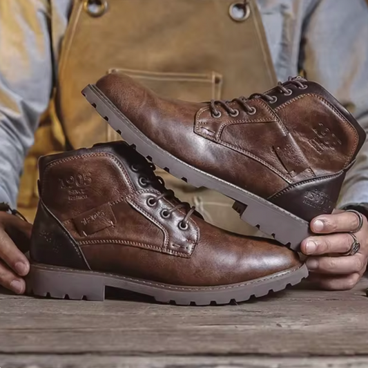 bottes en cuir vintage au style intemporel et confort optimal