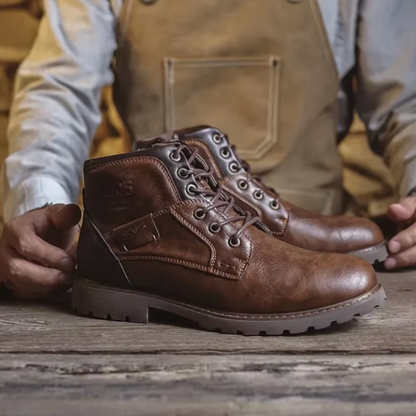 bottes en cuir vintage au style intemporel et confort optimal