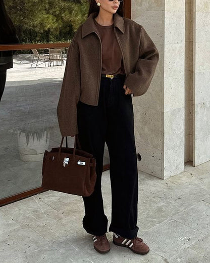veste boxy en tissu léger pour un style moderne et élégant
