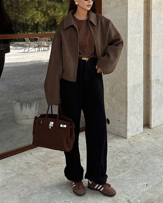 veste boxy en tissu léger pour un style moderne et élégant