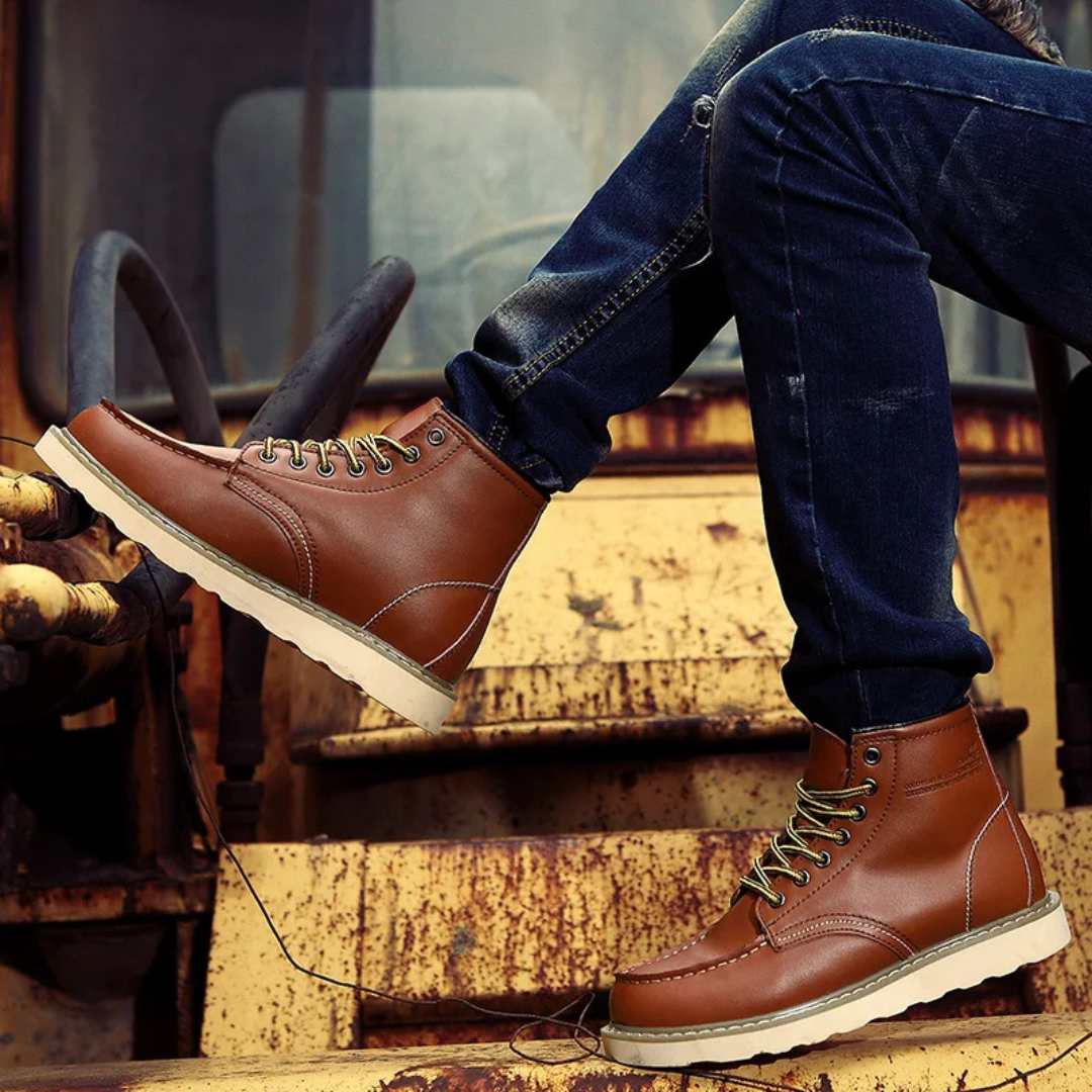 bottes en cuir vintage, confortables et élégantes pour l'automne