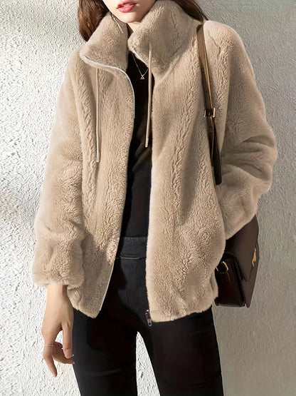 Veste douce en tissu haut de gamme pour un confort automnal élégant
