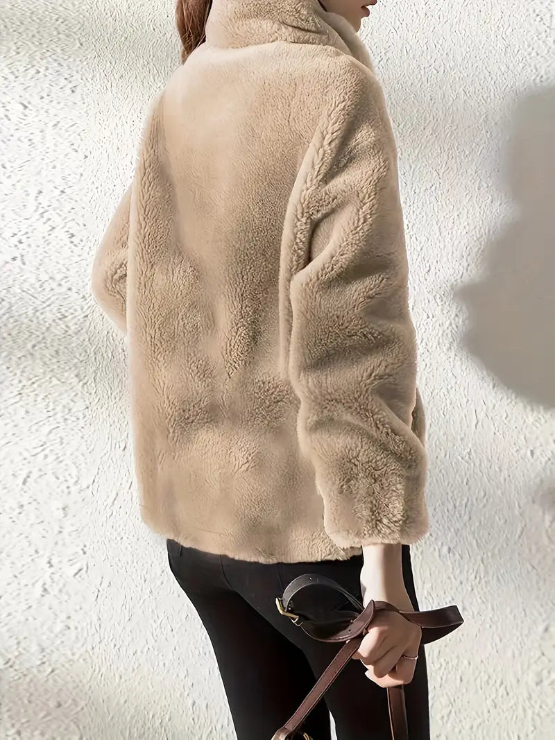 Veste douce en tissu haut de gamme pour un confort automnal élégant