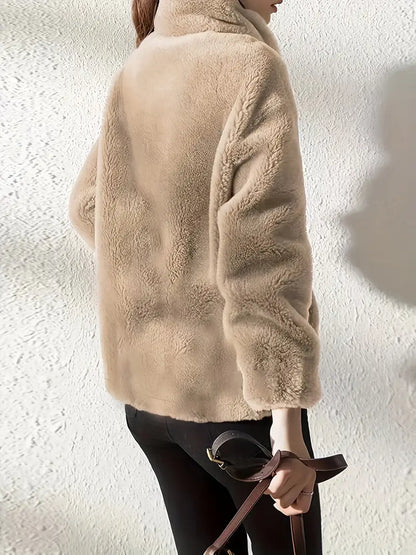 Veste douce en tissu haut de gamme pour un confort automnal élégant