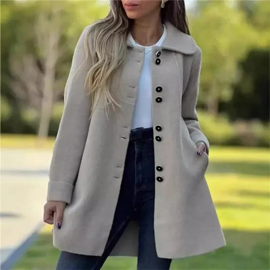 Veste casual en tissu de qualité, confortable pour l'automne