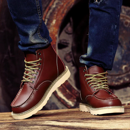bottes en cuir vintage, confortables et élégantes pour l'automne