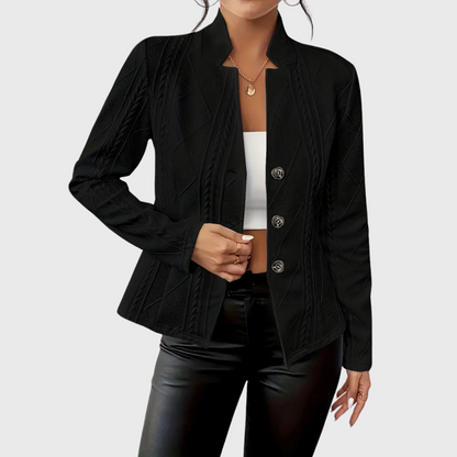blazer élégant en tissu doux, coupe raffinée pour un style intemporel