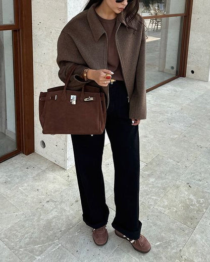 veste boxy en tissu léger pour un style moderne et élégant