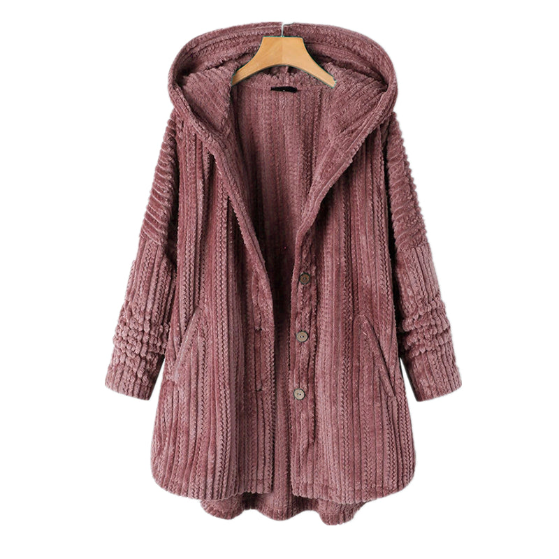 Manteau d'hiver à revers en laine, élégant et confortable