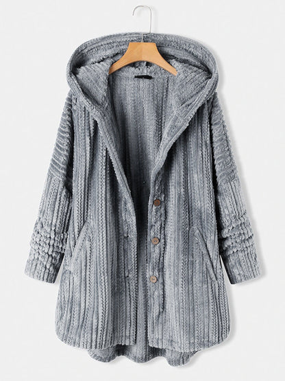 Manteau d'hiver à revers en laine, élégant et confortable