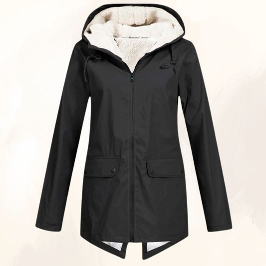 veste d'hiver imperméable en fourrure douce pour un confort élégant