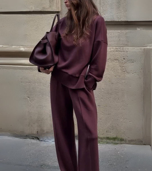 Ensemble Élégant en Deux Pièces en Tissu Léger pour Printemps