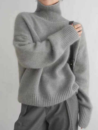 Pull en cachemire col montant, confort et élégance pour l'automne