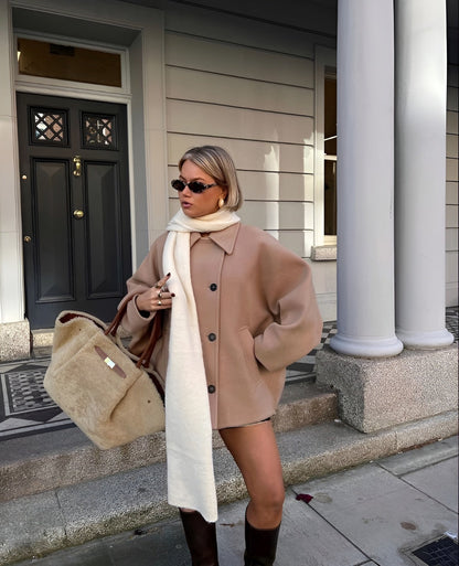 veste oversized en tissu doux pour un confort élégant en toute saison