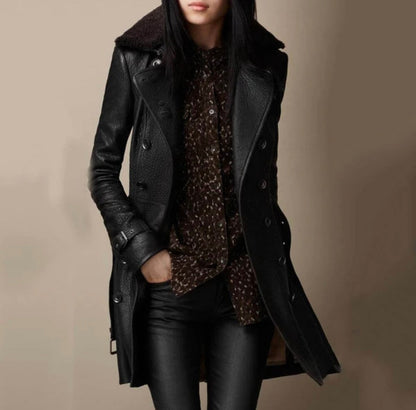 veste en cuir chaude et élégante pour un confort intemporel