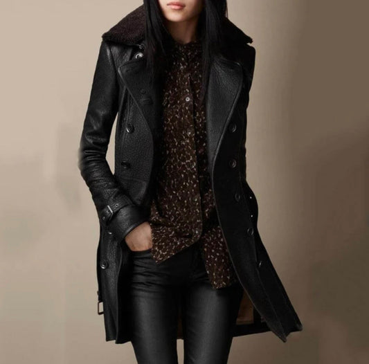 veste en cuir chaude et élégante pour un confort intemporel