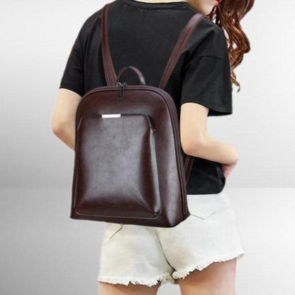 sac élégant en cuir de qualité avec fermetures éclair pratiques