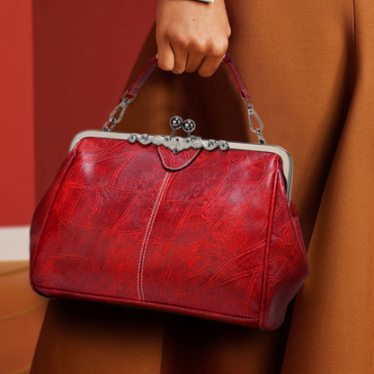 sac vintage en cuir de qualité avec fermeture à rabat élégante