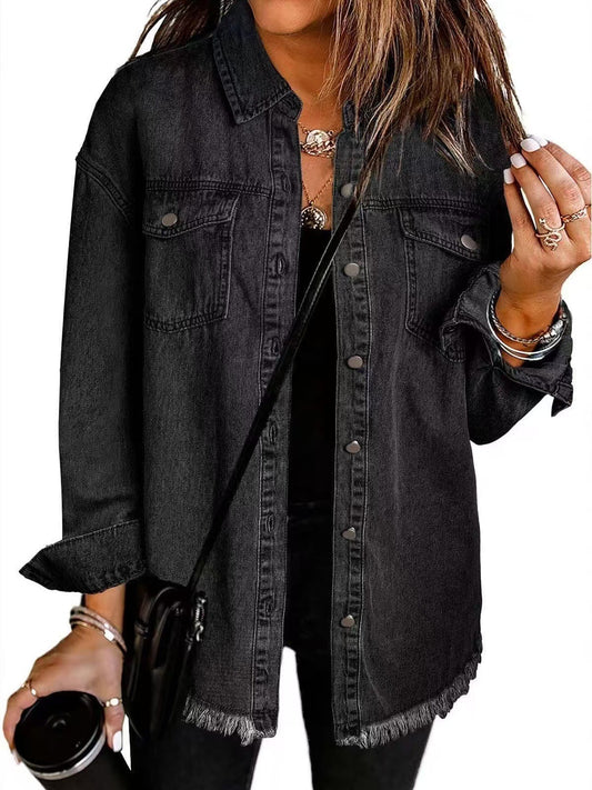 Veste en denim en coton, confortable et intemporelle pour toutes saisons